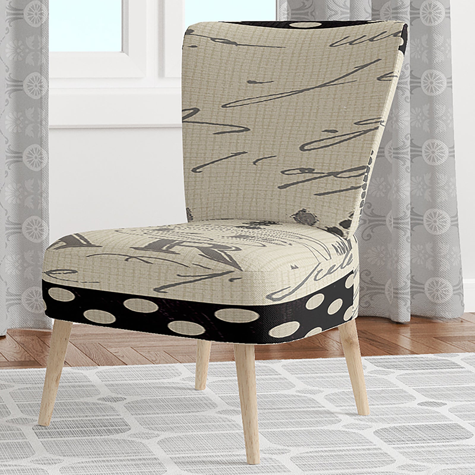 French Chandeliers Couture I - Upholstered Fashion Accent Chair