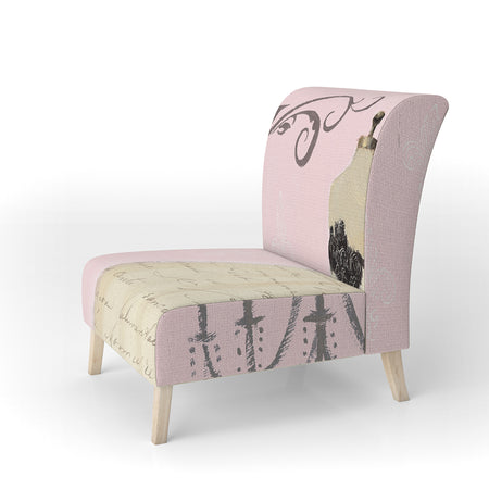 French Chandeliers Couture II - Upholstered Fashion Accent Chair