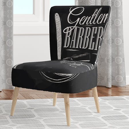 Set Barbershop - Upholstered Mid-Century Accent Chair
