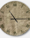 Antique Old Paper Style - Oversized Farmhouse Wall CLock