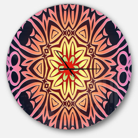 Abstract Geometric Flower - Oversized Contemporary Wall CLock