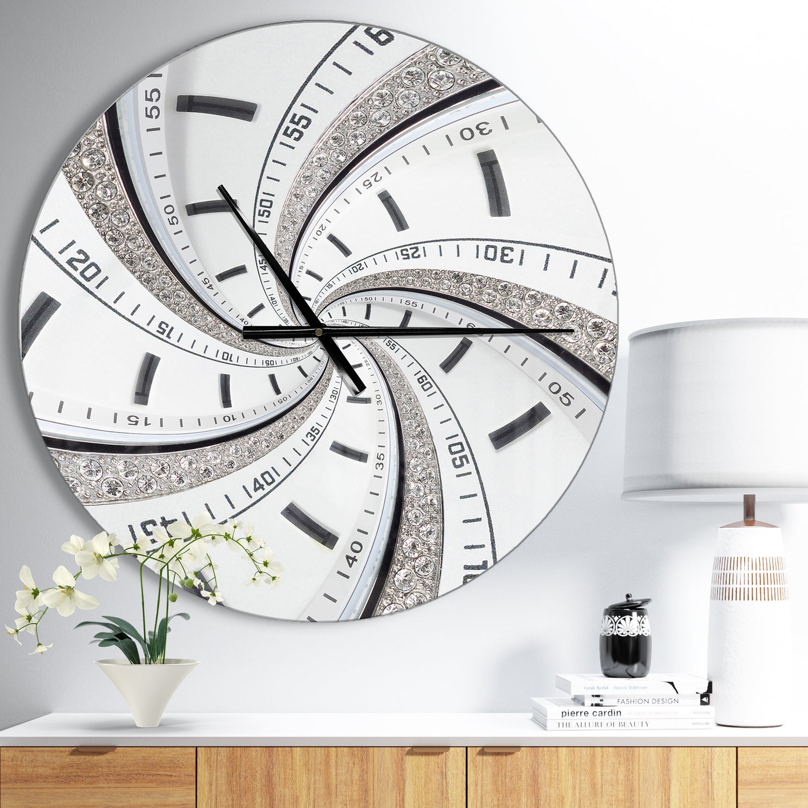 Swirled Time Vortex - Oversized Contemporary Wall CLock