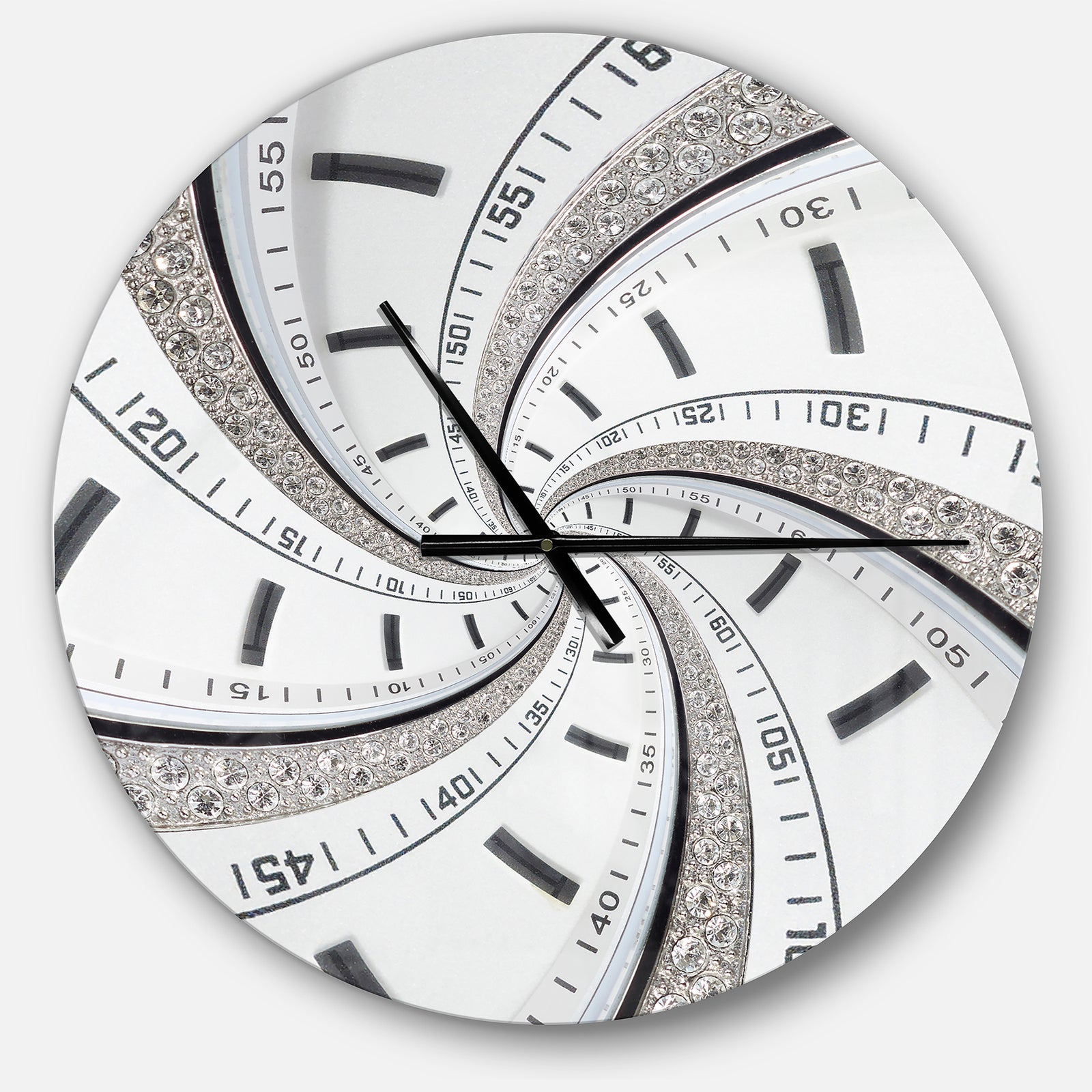 Swirled Time Vortex - Oversized Contemporary Wall CLock