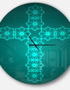 Turquoise Holy Cross - Oversized Contemporary Wall CLock