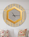 Vintage Gold and Grey design - Oversized Shabby Chic Wall CLock