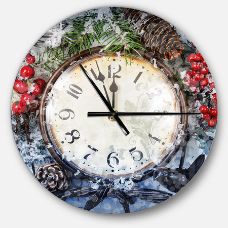 Christmas Atmosphere - Oversized Rustic Wall CLock