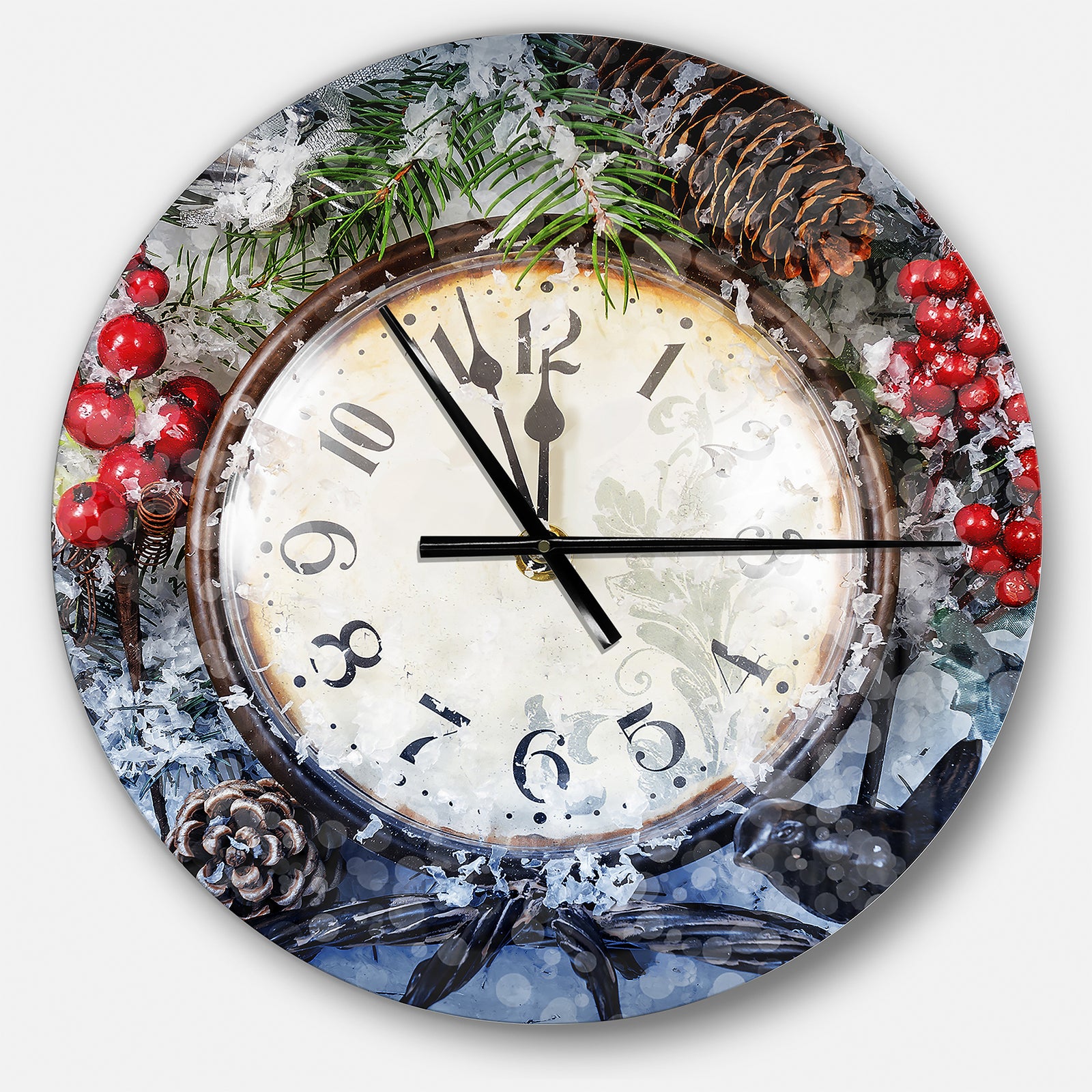 Christmas Atmosphere - Oversized Rustic Wall CLock