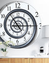 Time Spiral Analog Wall - Oversized Contemporary Wall CLock
