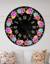 Shabby Chic vintage Rose - Oversized Farmhouse Wall CLock