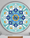 Gorgeous Blue Morroccan tile - Oversized Contemporary Wall CLock