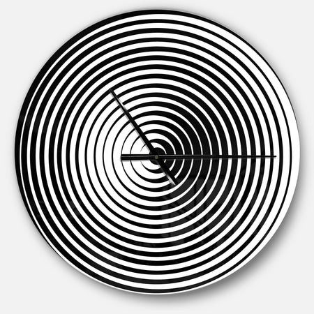 Black and White Optical Illusion - Oversized Contemporary Wall CLock