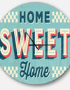 Home Sweet Home Old Metal Style - Oversized Quote Wall CLock