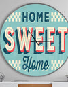 Home Sweet Home Old Metal Style - Oversized Quote Wall CLock