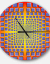 yellow Optical Illusion - Oversized Contemporary Wall CLock