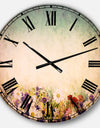 Soft Flowers in Spring Background - Floral Wall CLock