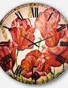 Poppies in Wheat - Floral Large Wall CLock