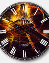 Paris Paris Eiffel Toweron Fantasy Background - Cityscape Large Wall CLock