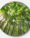 Peaks of Bamboo in Kyoto Forest - Oversized Forest Wall CLock