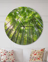 Peaks of Bamboo in Kyoto Forest - Oversized Forest Wall CLock