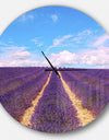 Blooming Lavender Flower Field - Oversized Traditional Wall CLock