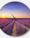 Lavender Field in Provence France - Oversized Traditional Wall CLock