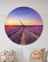 Lavender Field in Provence France - Oversized Traditional Wall CLock