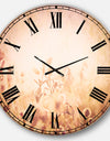 Flowers in Mountain Meadow At Sunset - Flower Large Wall CLock