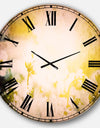 Beautiful White Flowers At Sunrise - Flower Wall CLock