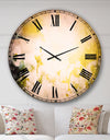 Beautiful White Flowers At Sunrise - Flower Wall CLock