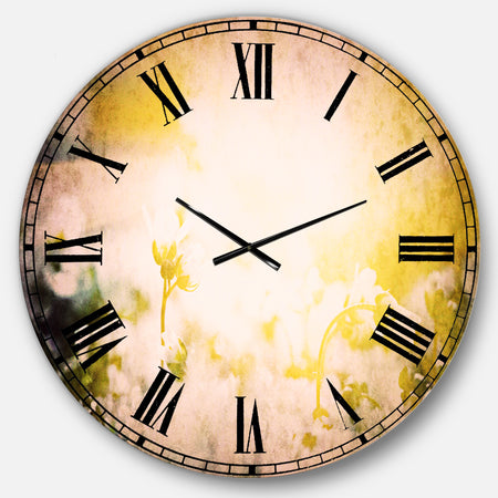 Beautiful White Flowers At Sunrise - Flower Wall CLock