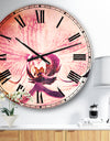 Beautiful Pink Orchid Flowers - Flower Large Wall CLock