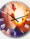Beautiful Blurred Flowers At Sunset - Floral Large Wall CLock