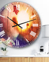 Beautiful Blurred Flowers At Sunset - Floral Large Wall CLock
