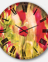 Red Poppies on Green Background - Flower Wall CLock