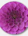 Large Purple Flower and Petals - Oversized Floral Wall CLock