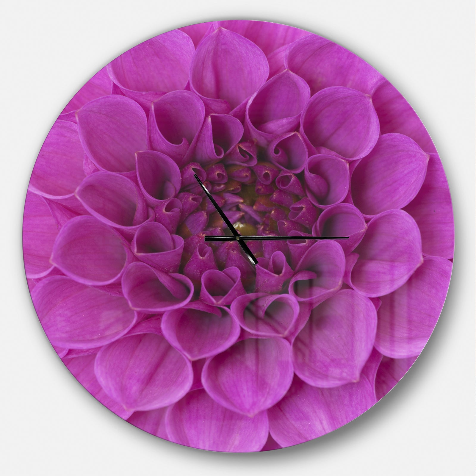 Large Purple Flower and Petals - Oversized Floral Wall CLock