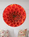 Orange Abstract Flower Petals - Oversized Floral Wall CLock