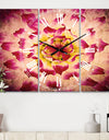 Smooth White Rose Flower Petals - Cottage 3 Panels Oversized Wall CLock