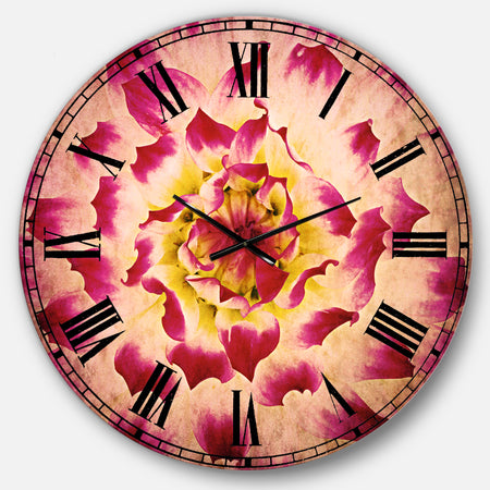 Smooth White Rose Flower Petals - Floral Large Wall CLock