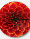 Close Up Orange Flower Petals - Oversized Floral Wall CLock