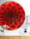 Close Up Orange Flower Petals - Oversized Floral Wall CLock