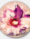 Beautiful Pink Flower Watercolor - Floral Large Wall CLock