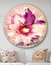Beautiful Pink Flower Watercolor - Floral Large Wall CLock