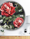 Rose Illustration Watercolor - Floral Oversized Wall CLock