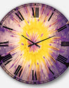 Blooming Violet Lotus Close up - Oversized Floral Wall CLock