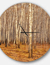 Dense Birch Forest in the Fall - Oversized Traditional Wall CLock