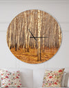 Dense Birch Forest in the Fall - Oversized Traditional Wall CLock