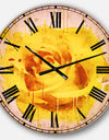 Beautiful Rose in Yellow Watercolor - Floral Wall CLock