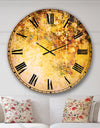 White Flowers and Soft Color Leaves - Floral Large Wall CLock