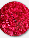 Pink Aster Flower Petals Close up - Oversized Traditional Wall CLock